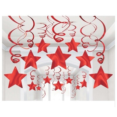 Star Swirl Decorations, 30ct