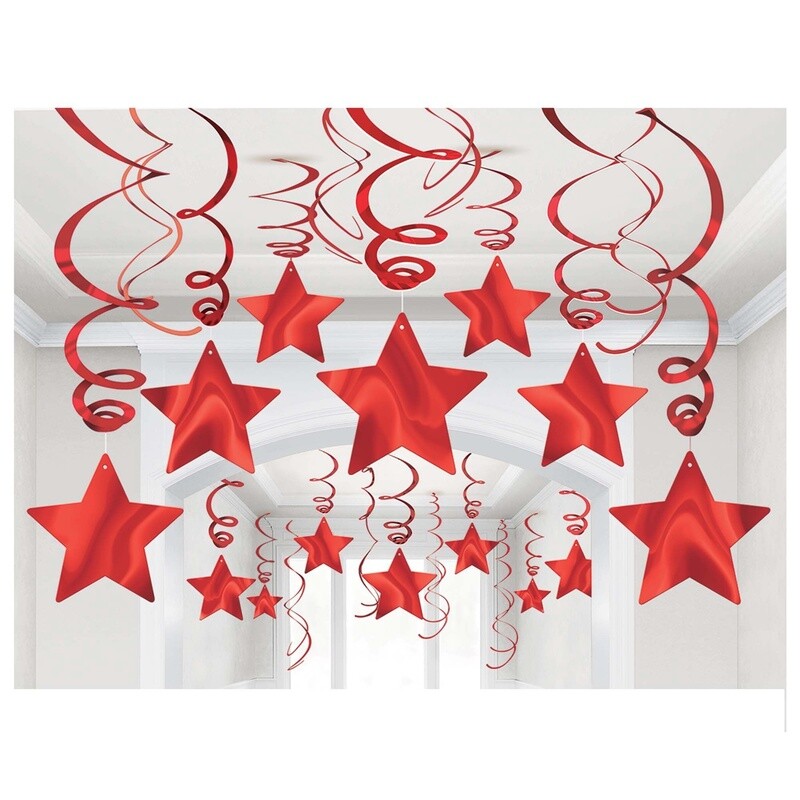 Star Swirl Decorations, 30ct
