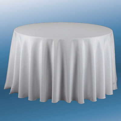 ROUND POLYESTER TABLECLOTH, 1 PC/PACK,