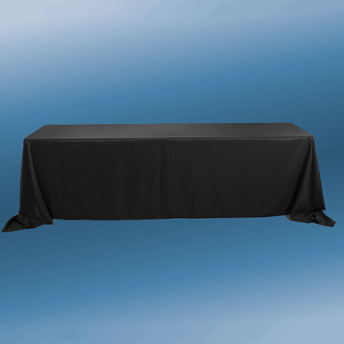 RECTANGULAR  POLYESTER TABLECLOTH, 1PC/PACK, SIZE &amp; VARIETY: 60&quot; X 102&quot;, Color: BLACK