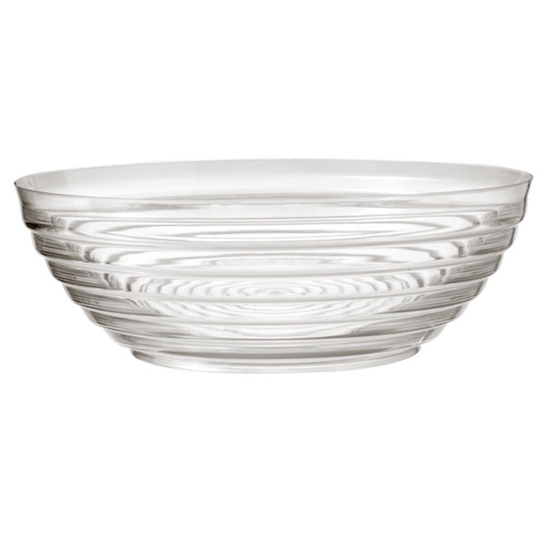 Clear 15” ringed bowl 10qtr plastic