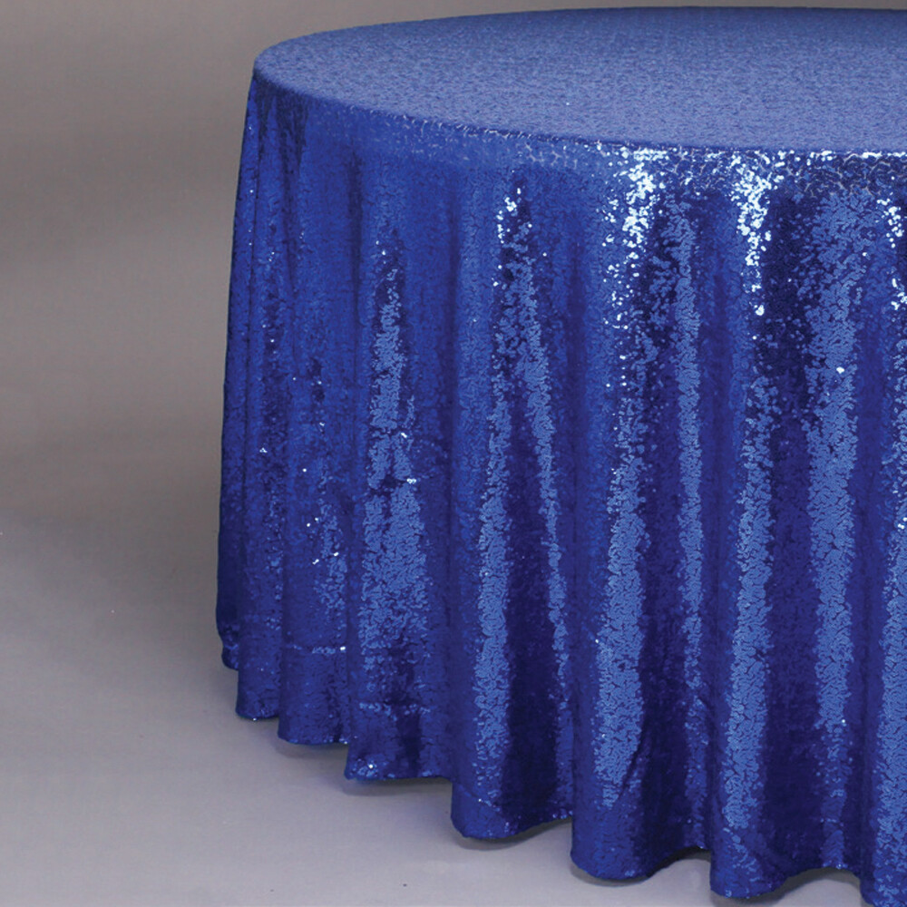 118&quot; ROUND SEQUIN TABLECLOTH, 1 PC/PACK,, Color: ROYAL BLUE