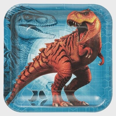Jurassic World 9” square plates 8ct