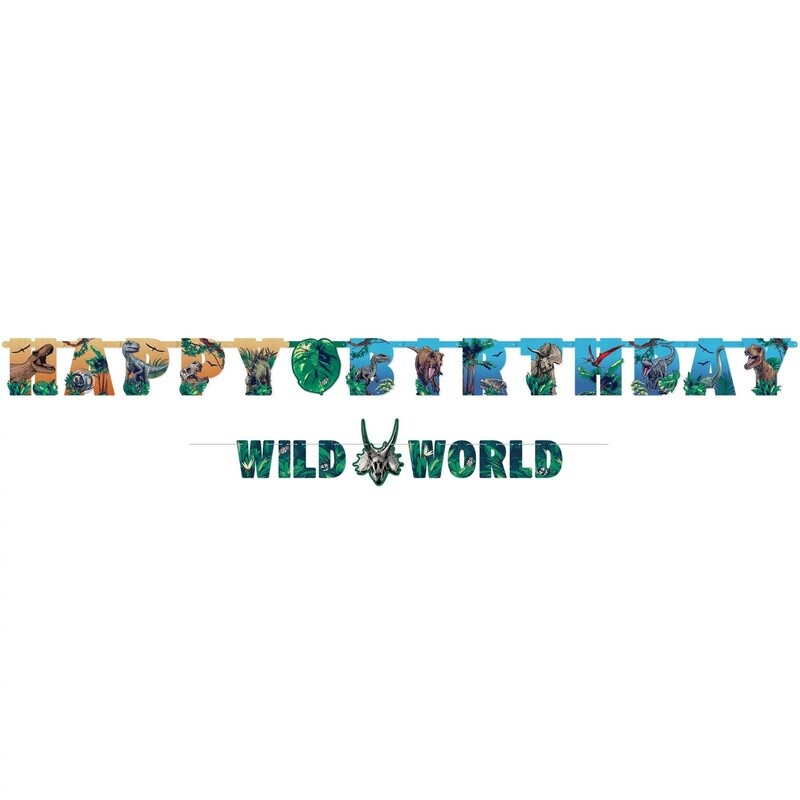 Customizable Jurassic World Birthday Cardstock Letter Banners, 2ct