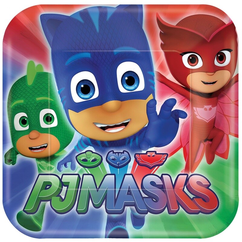 Pj mask dessert square plates 8ct