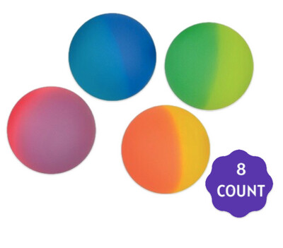 Two Tone Icy Bounce Ball High Count Favor 8ct