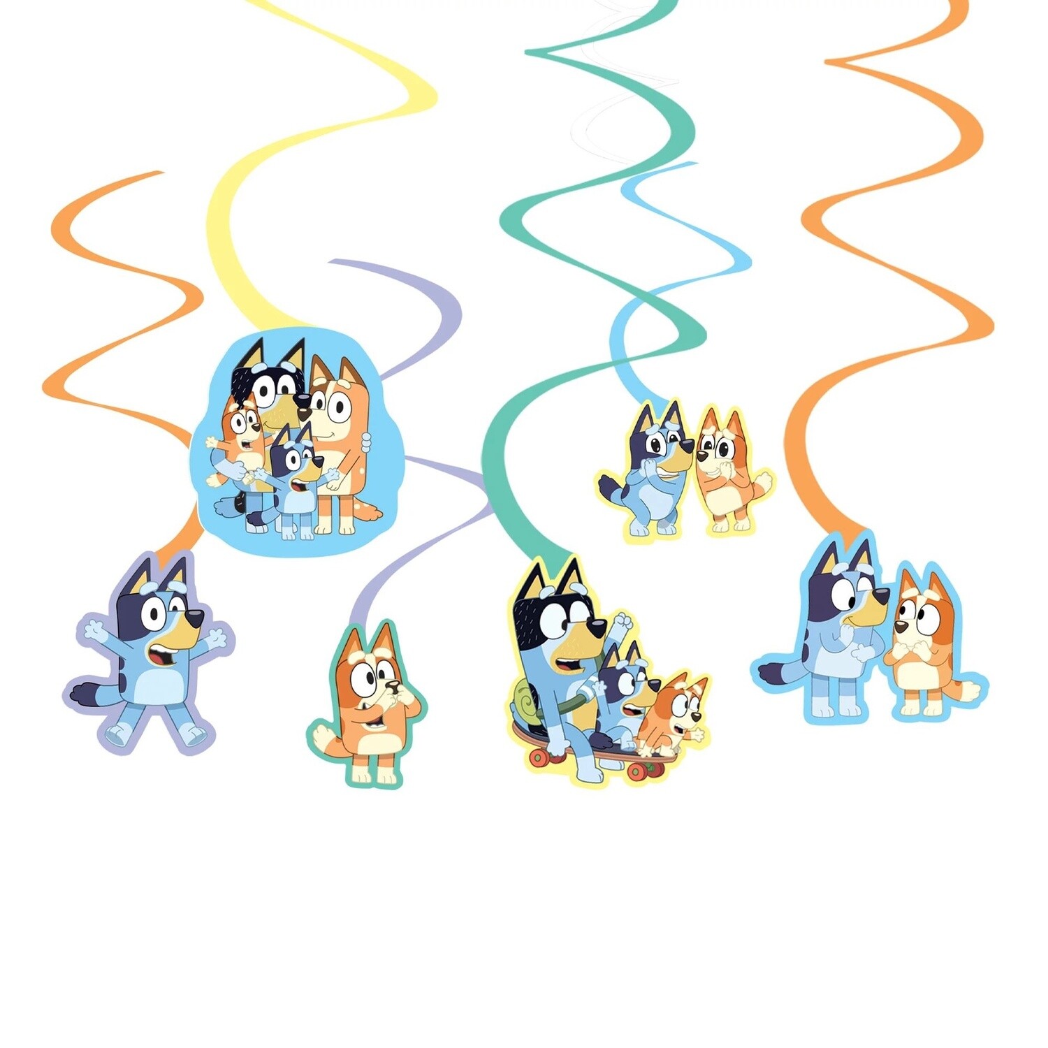 Bluey swril decorations 12ct