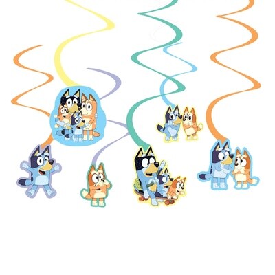 Bluey swril decorations 12ct