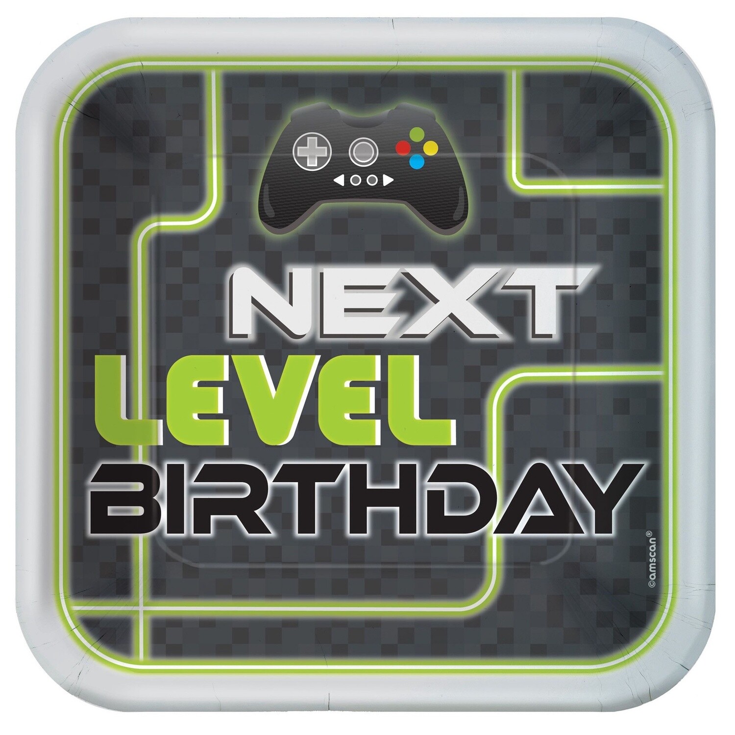 Level up 9” square plates 8ct