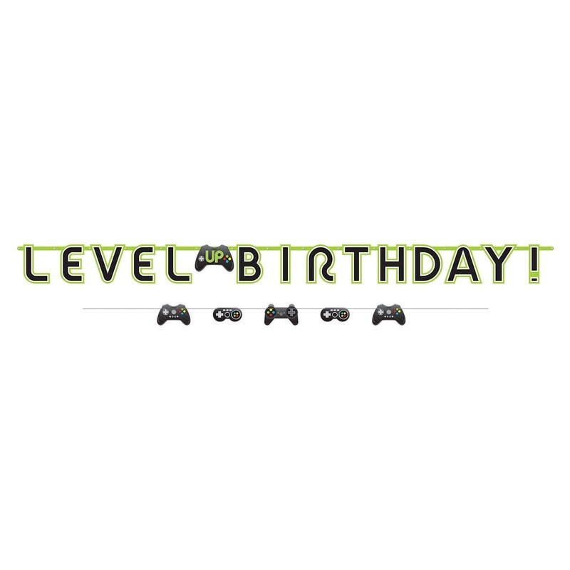 Level Up Birthday Banner with Mini Banner