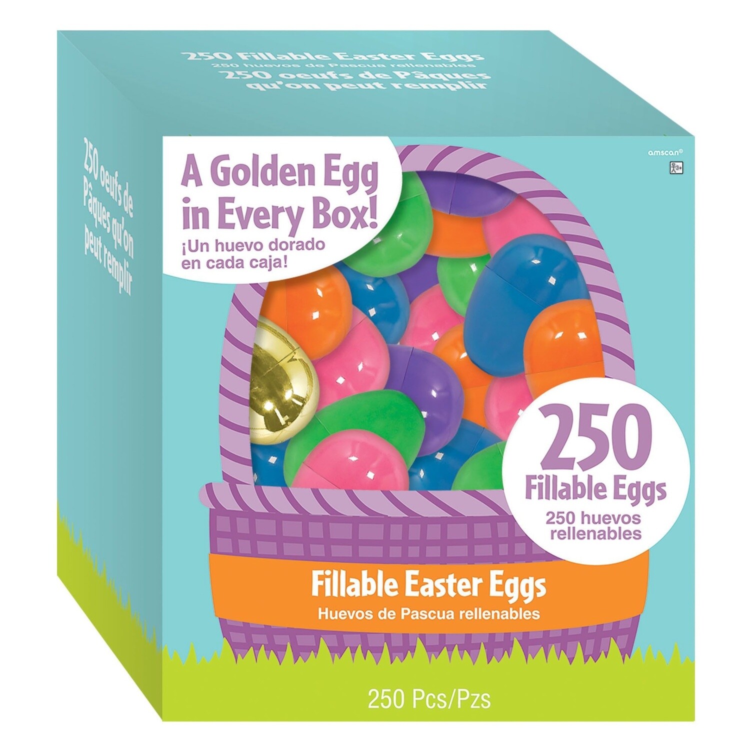 Multi-Colored Fillable Easter Eggs, 250ct