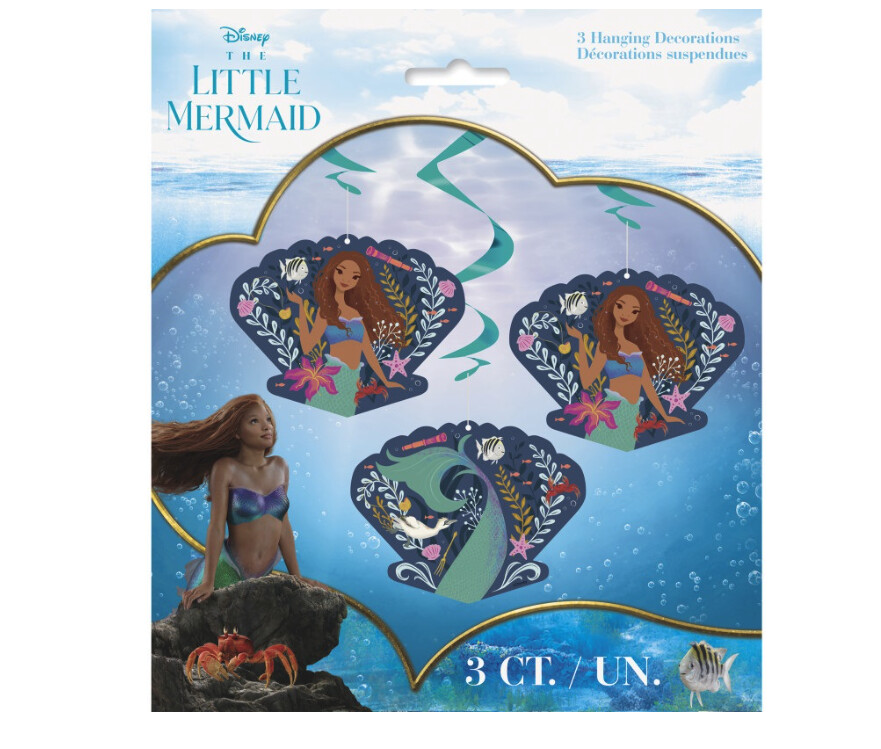 The little mermaid swril decoration 3pcs