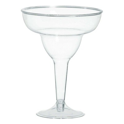 Clear plastic margarita glasses 20ct