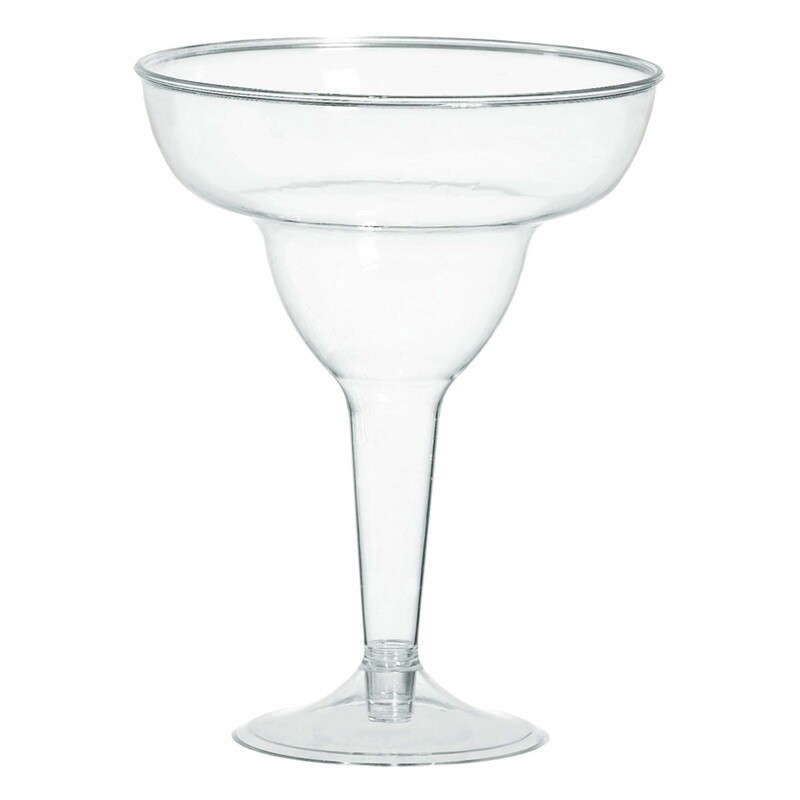Clear plastic margarita glasses 20ct
