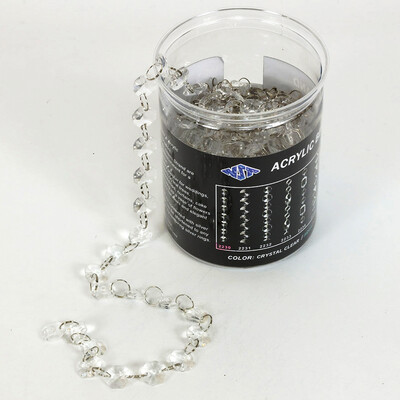 14MM OCTAGON ACRYLIC STRAND, 12 YDS/PVC BOX