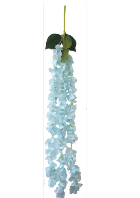 44” flower vine w 3 strands, Colour: Blue