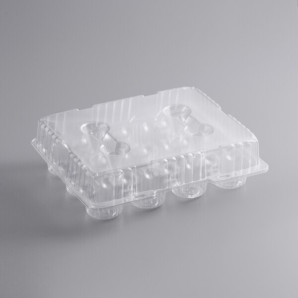 12-Cup Hinged PET Plastic Cupcake / Muffin Container