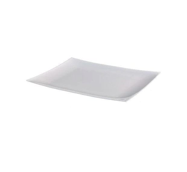 White rectangular plates &amp; bowl 10ct