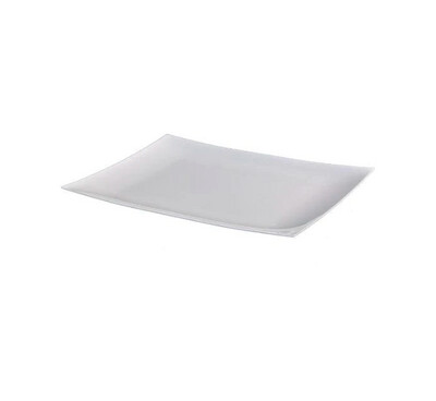 White rectangular plates &amp; bowl 10ct