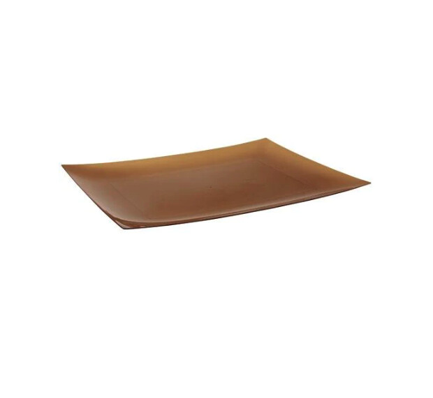 Gold rectangular plates &amp; bowls 10ct