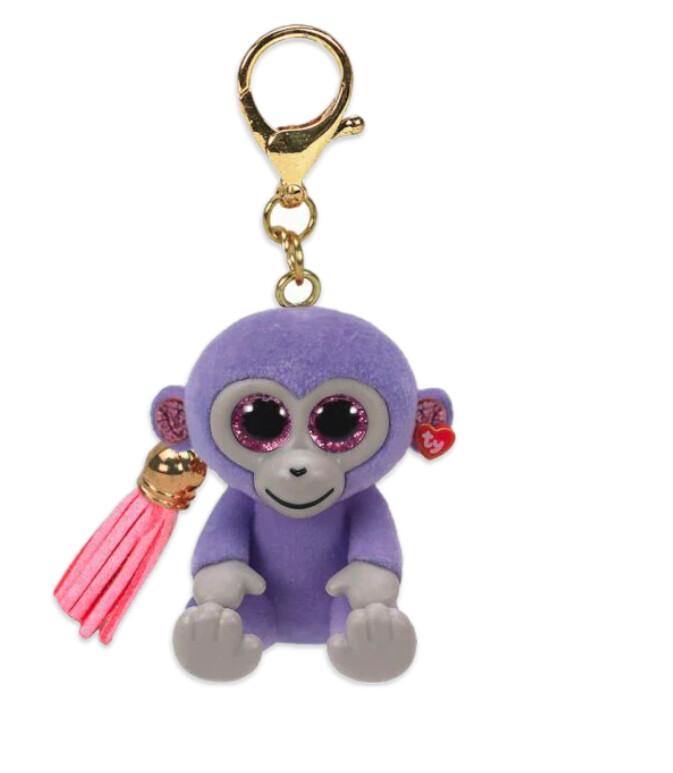 GRAPES - monkey purple mini boos clip