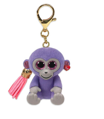 GRAPES - monkey purple mini boos clip