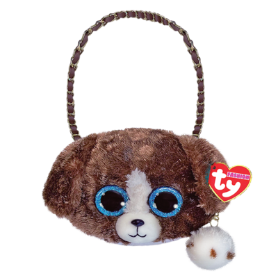 MUDDLES - dog brown white mini purse