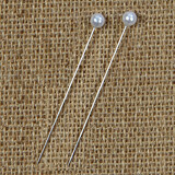 6MM PEARL CORSAGE PIN, 2.5&quot;, 1 GRS,