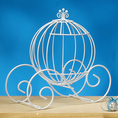 WIRE PUMPKIN COACH, 12"Lx8"Wx11"H, 1 PC/BAG