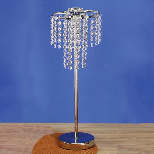 CENTERPIECE RISER W/ CRYSTAL STRANDS, L,21&quot;, 1PC/BOX