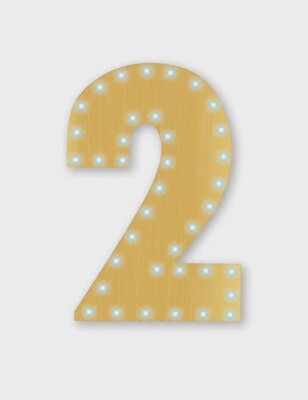 24 inch Gold Light up Number