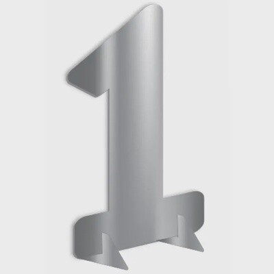 Silver metallic stand-Up Number 24”