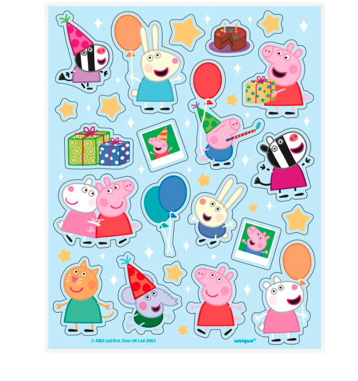 Peppa Pig Sticker Sheets  4ct