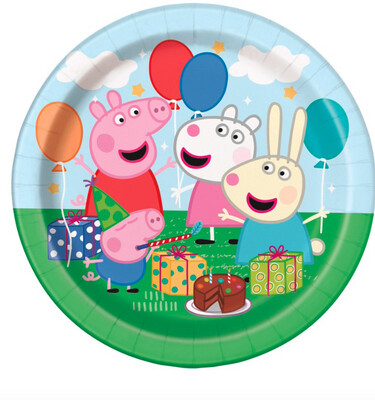 Peppa Pig Round 7 Dessert Plates  8ct&quot;