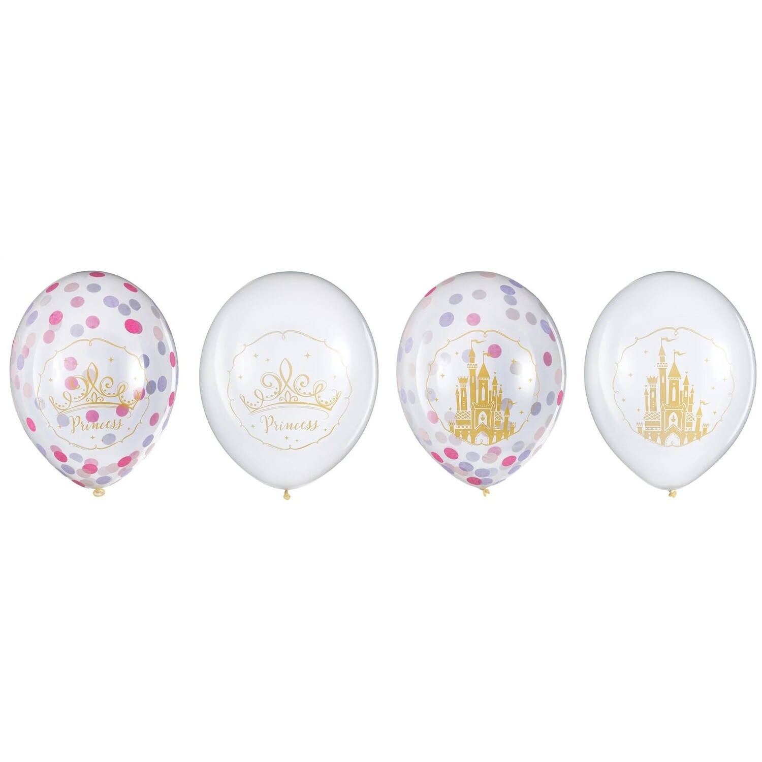Disney Princess Latex Confetti Balloons 6ct
