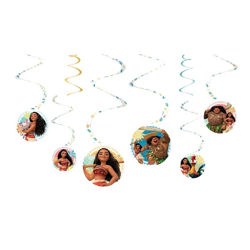 Disney Moana Moana Spiral Decorations 6ct