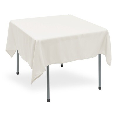 Polyester Square Table Cover 70&quot; x 70&quot;  - White