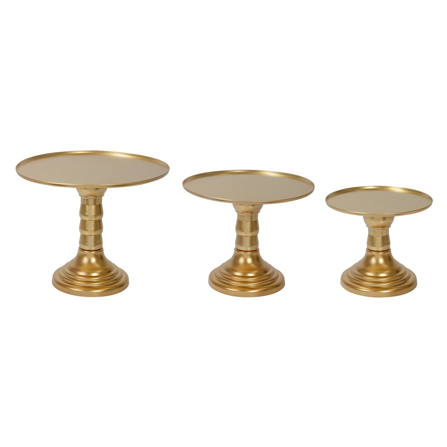 Plastic Cake Stand Pedestals 3pc/set, Color: GOLD