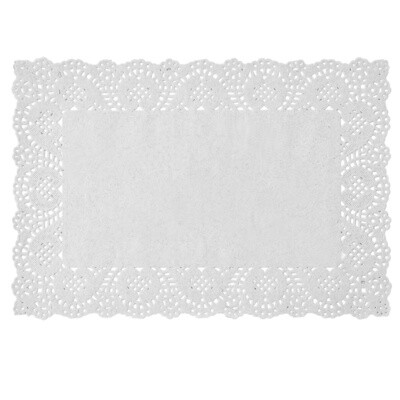 Rectangle Paper Doilies 6 1/4&quot;  x 9&quot; 250pc/bag - White