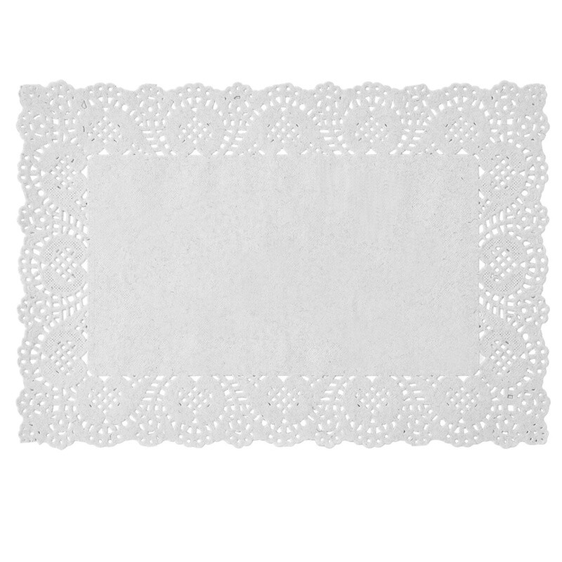 Rectangle Paper Doilies 6 1/4&quot;  x 9&quot; 250pc/bag - White