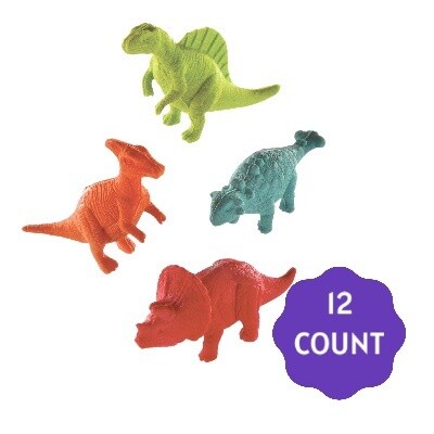 3D Dinosaur Erasers 12CT