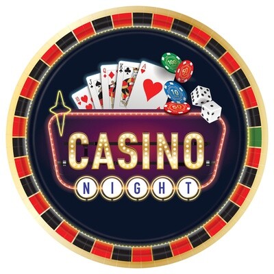 Roll The Dice Round Plates, 10 1/2&quot; 8ct