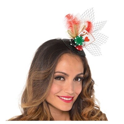 Clip-On Roll the Dice Casino Fascinator Hat