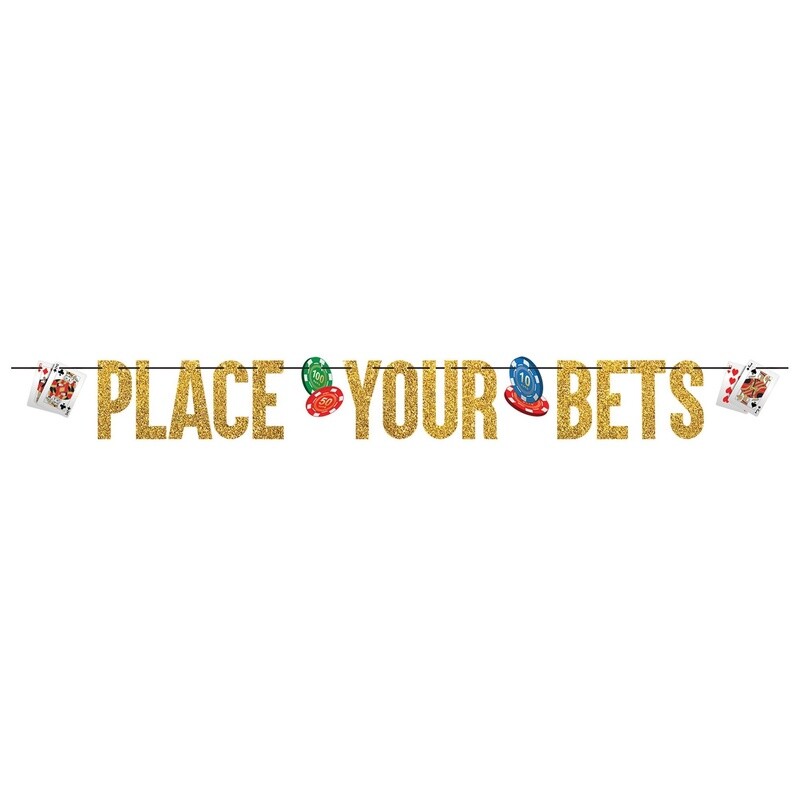 Glitter Roll the Dice Casino Letter Banner
