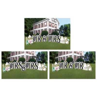 Mr. Mrs. Yard decoration 12 pieces