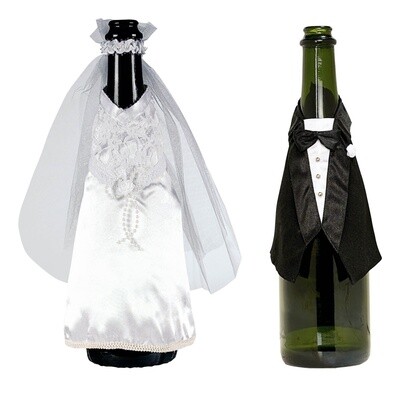 Wedding Celebration Champagne Bottle Covers 3pc