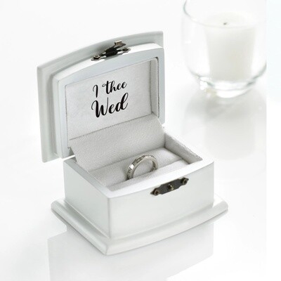 White Ring Bearer Box - Wedding