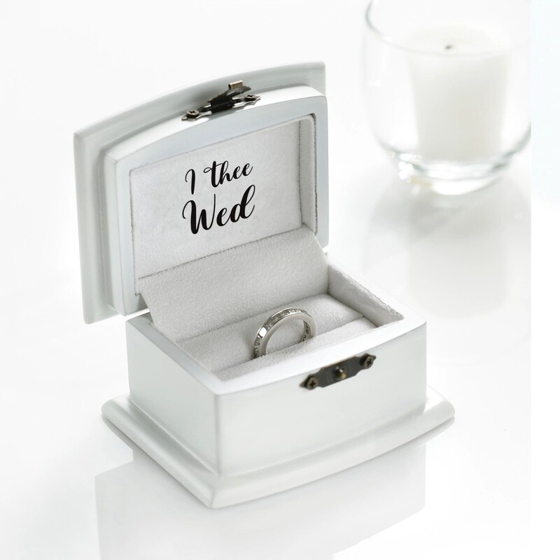 White Ring Bearer Box - Wedding