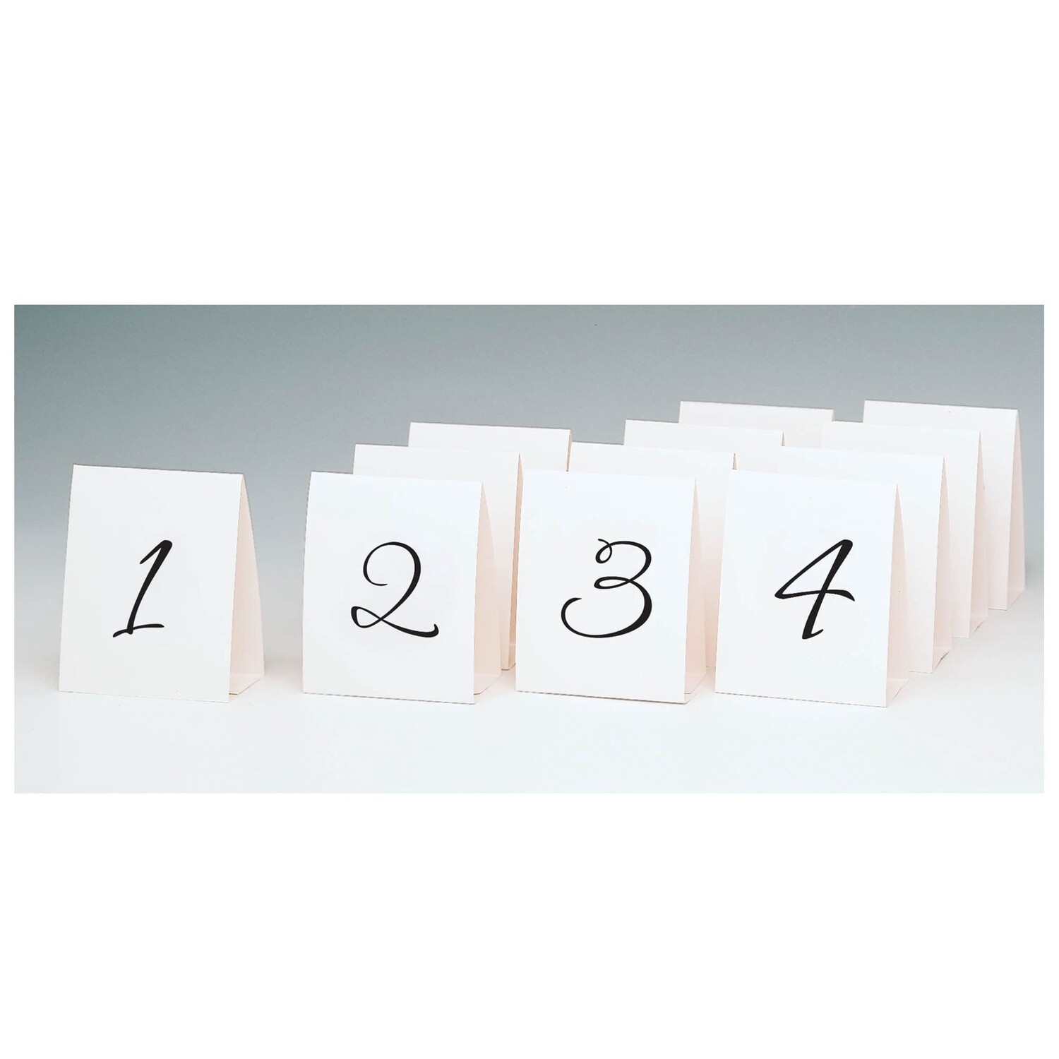 Table Number Tent Cards 1-12