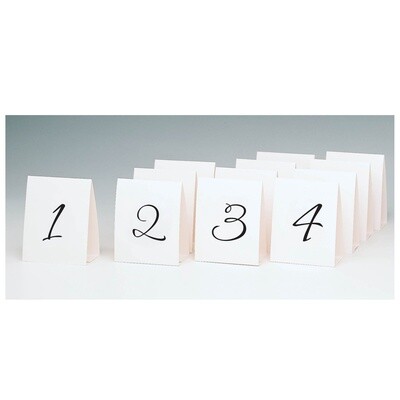 Table Number Tent Cards 1-12